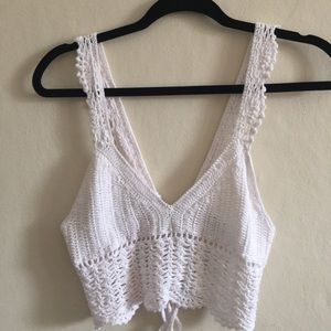 Cute white crochet top